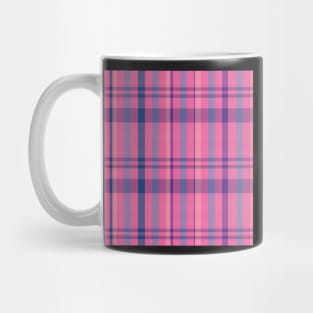 Vaporwave Aesthetic Catriona 2 Hand Drawn Textured Plaid Pattern Mug